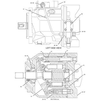 2354108 CA2354108 235-4108 For TQCAT 416D 424D Backhoe Loader Hydraulic Main Pump Piston Pump PUMP ASSY PUMP GP-PISTON Aftermarket High quality Original