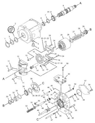 299-5790 20R3400 CAT ट्रैक के लिए D7R II D7R XR HPR135 पंप GP-पिस्टन IMPLEMENT स्टीयरिंग हाइड्रोलिक मुख्य पंप
