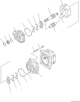 705-52-30A00 705-14-32731 Komatsu बुलडोजर के लिए D155A-6 D155AX-6 हाइड्रोलिक पंप पिस्टन पंप