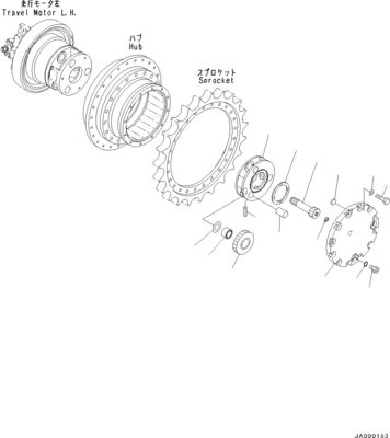 706-86-01571 706-86-01581 Komatsu D39EX-21 D39PX-21 बुलडोजर के लिए हाइड्रोलिक ट्रैवल मोटर