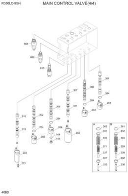 31N9-17000P 31Q9-17001P 31Q9-17002P Hyundai Excavator R330LC-9S R330LC-9SH के लिए हाइड्रोलिक मुख्य नियंत्रण वाल्व निर्माण मशीनरी पार्ट्स उच्च गुणवत्ता वाले मूल