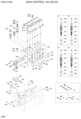31N9-17000P 31Q9-17001P 31Q9-17002P Hyundai Excavator R330LC-9S R330LC-9SH के लिए हाइड्रोलिक मुख्य नियंत्रण वाल्व निर्माण मशीनरी पार्ट्स उच्च गुणवत्ता वाले मूल